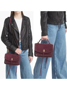 Rebecca Minkoff Small Darren Crossbody Messenger Bag NWT Garnet